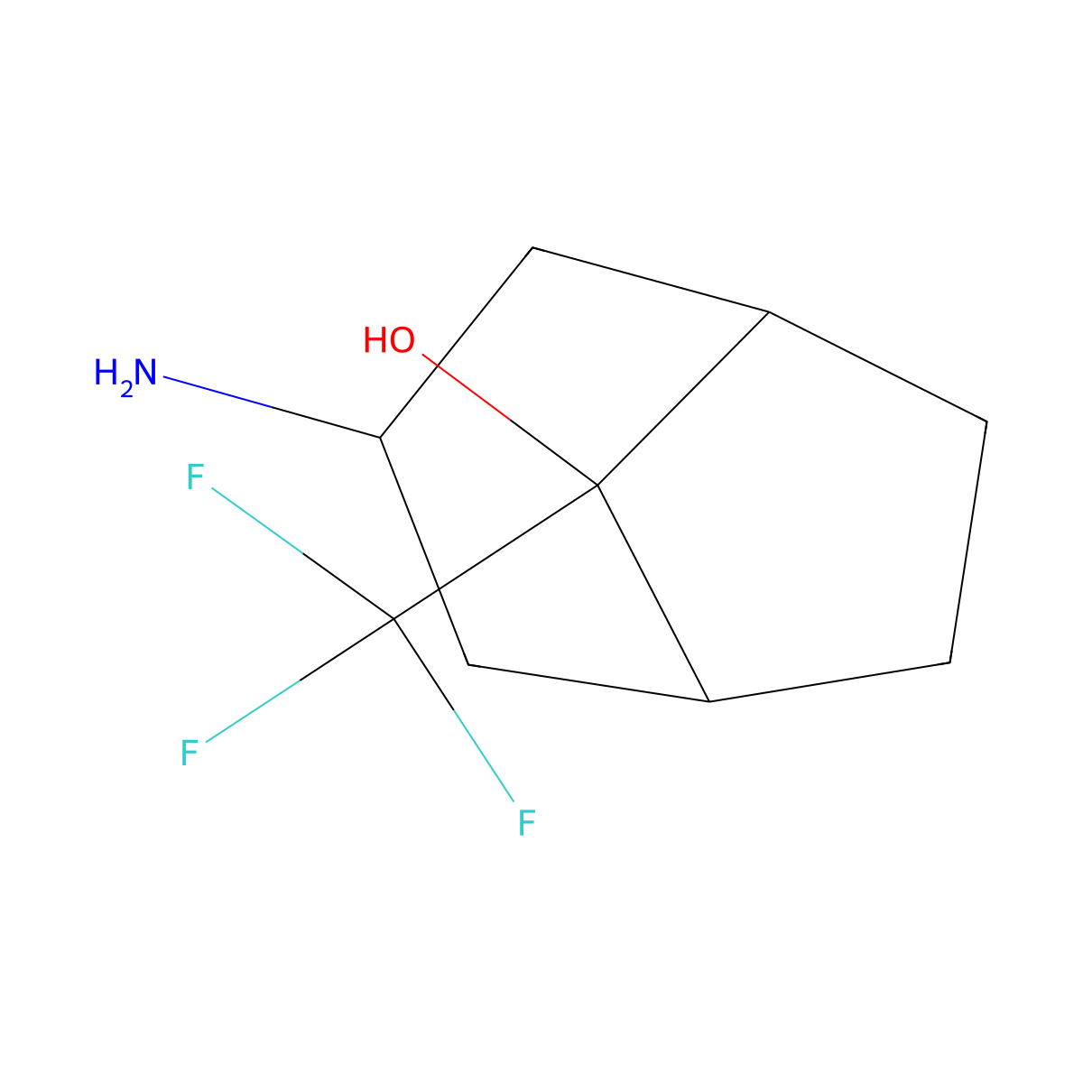 3-Amino-8-(trifluoromethyl)bicyclo[3.2.1]octan-8-ol molecular structure, CAS 1251924-77-2