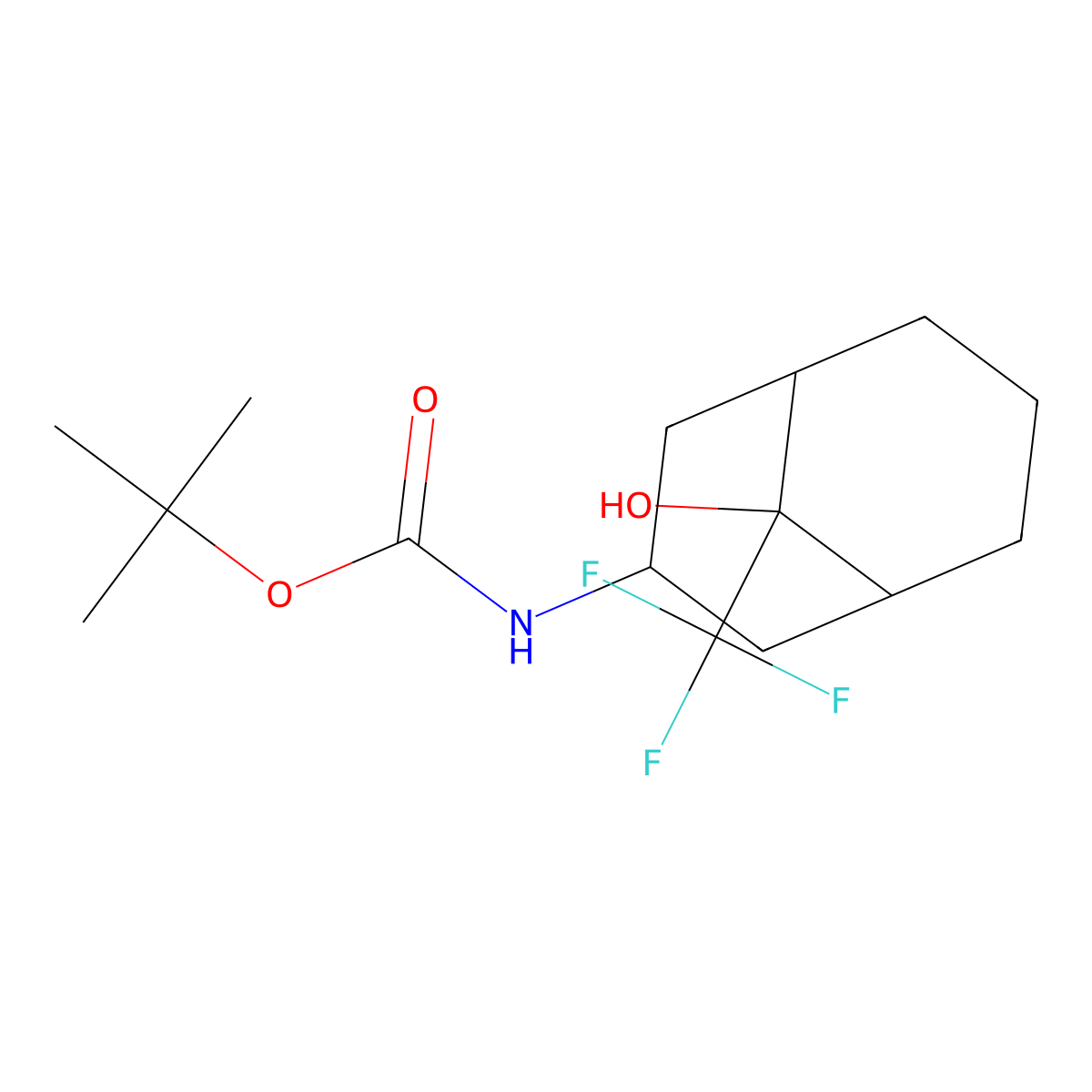 tert-butyl N-[9-hydroxy-9-(trifluoromethyl)bicyclo[3.3.1]nonan-3-yl]carbamate molecular structure, CAS 1251924-81-8