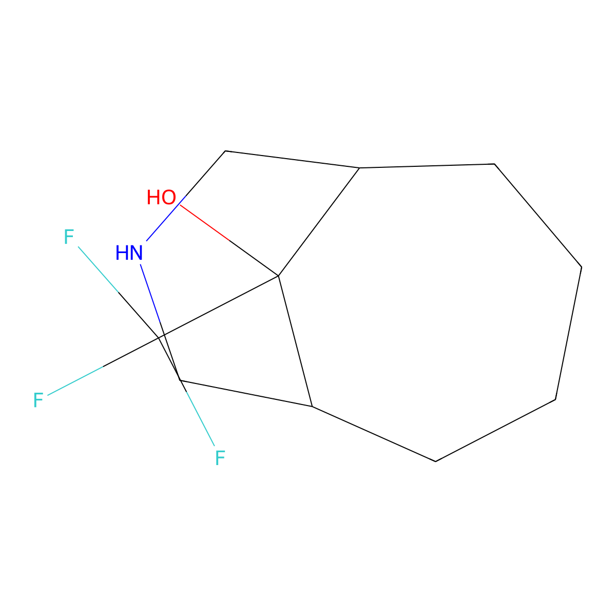 10-(Trifluoromethyl)-8-azabicyclo[4.3.1]decan-10-ol molecular structure, CAS 1251924-82-9