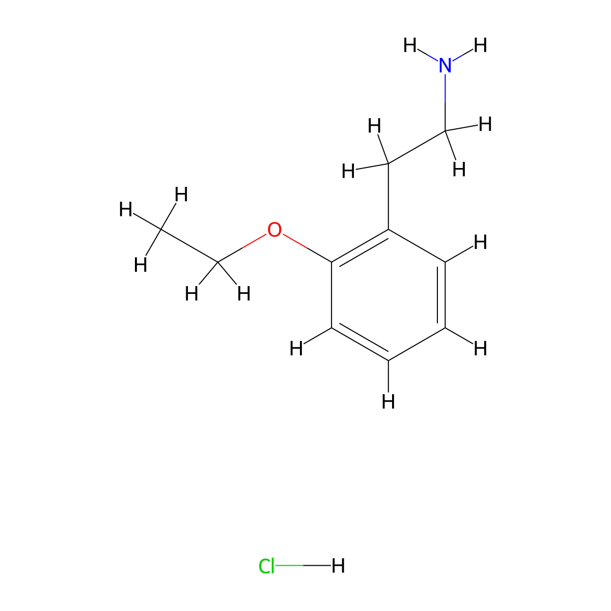 2-(2-Ethoxyphenyl)ethan-1-amine hydrochloride molecular structure, CAS 1251924-90-9