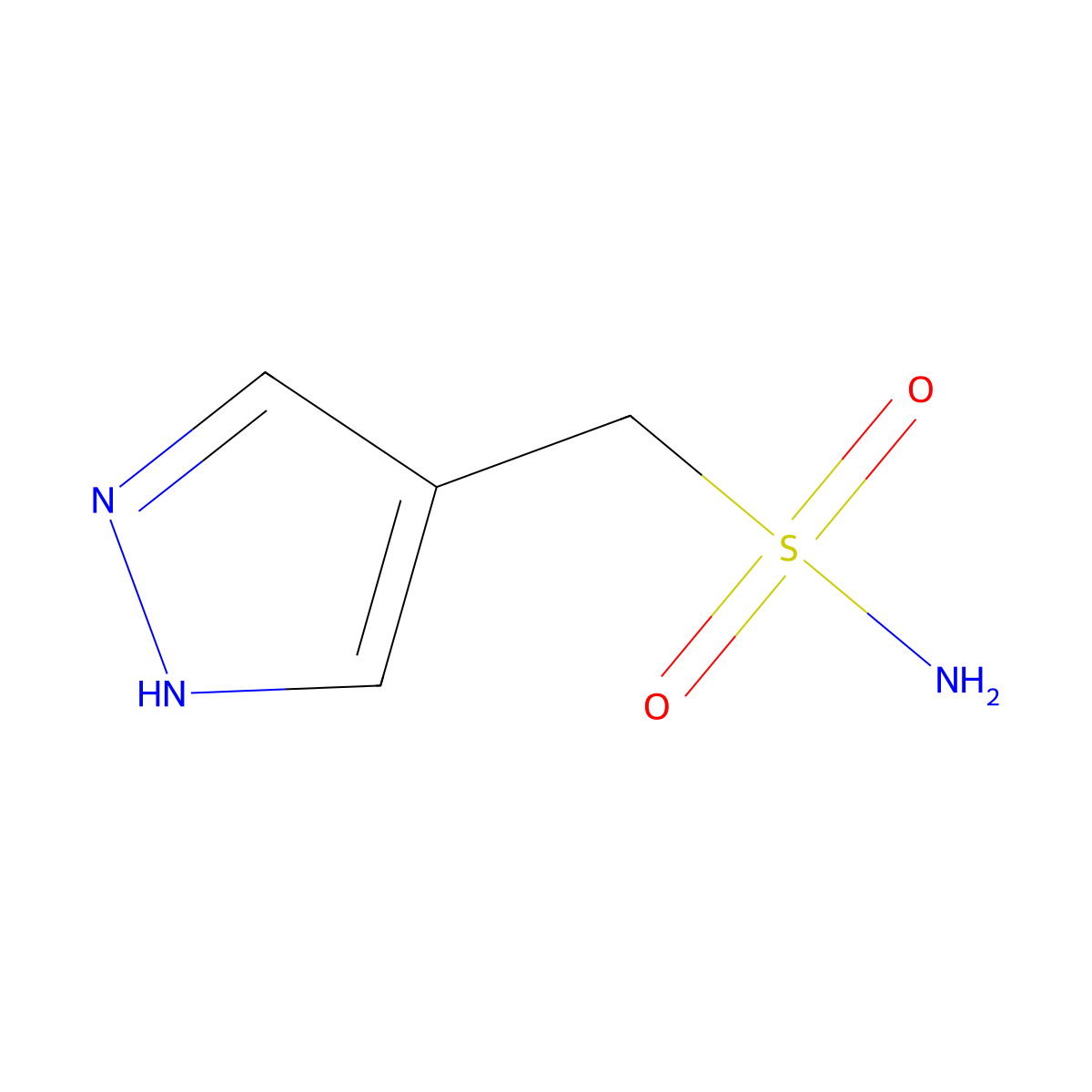 1H-pyrazol-4-ylmethanesulfonamide molecular structure, CAS 1251924-92-1