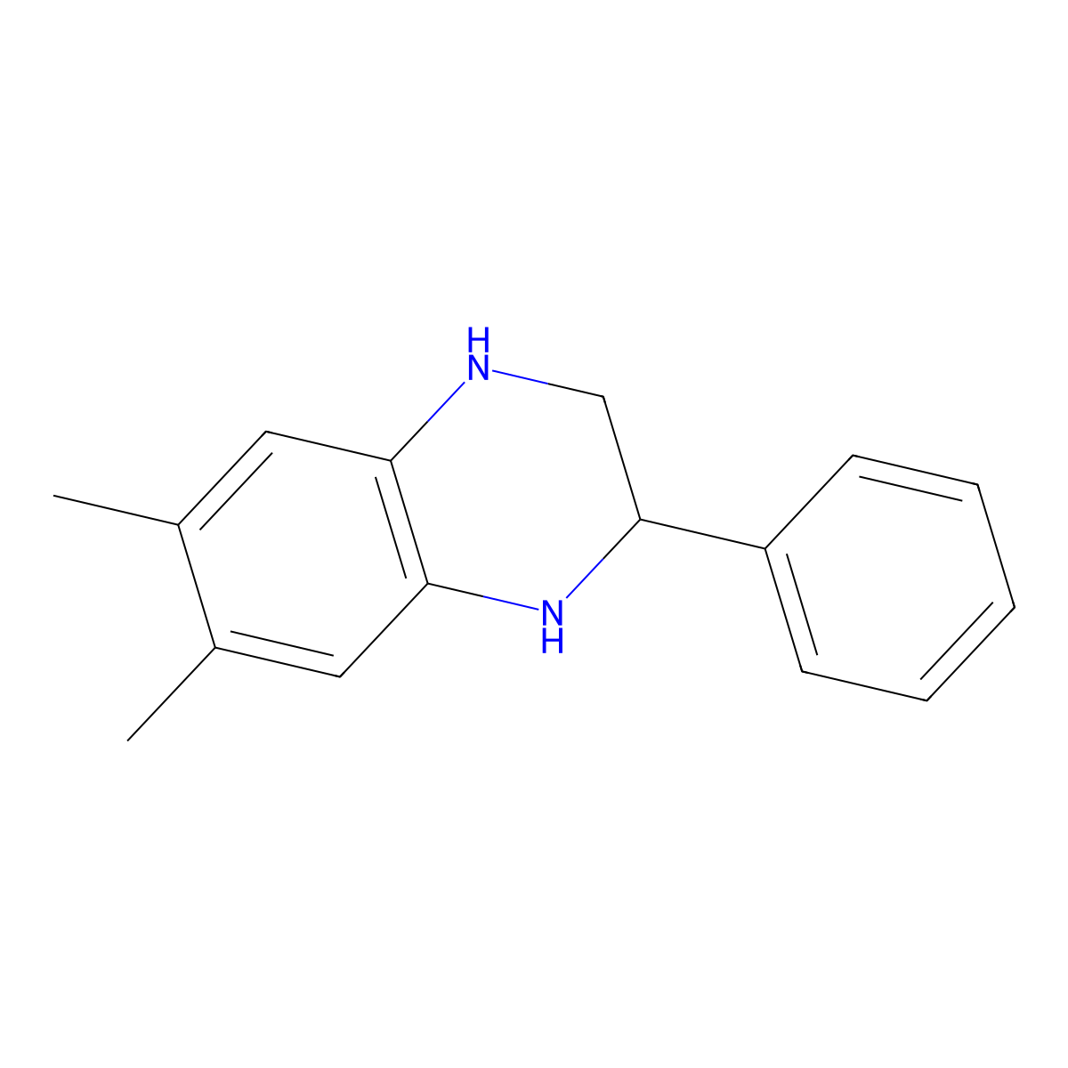 6,7-Dimethyl-2-phenyl-1,2,3,4-tetrahydroquinoxaline molecular structure, CAS 1251924-96-5