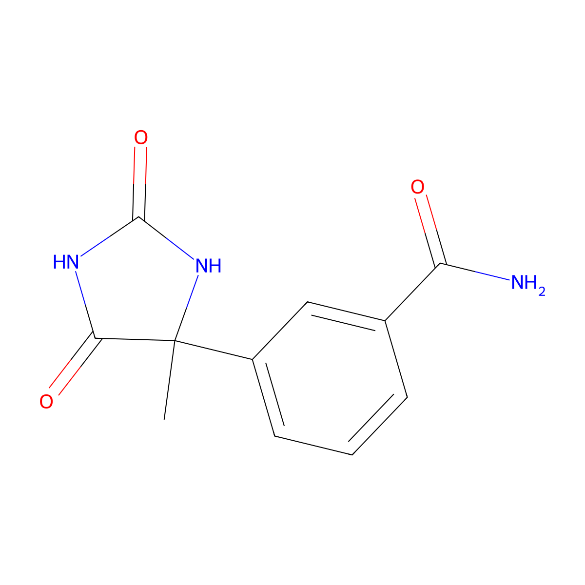 3-(4-Methyl-2,5-dioxoimidazolidin-4-yl)benzamide molecular structure, CAS 1251924-97-6