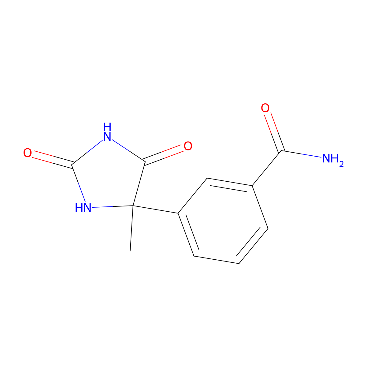 3-(4-Methyl-2,5-dioxoimidazolidin-4-yl)benzamide molecular structure, CAS 1251924-97-6