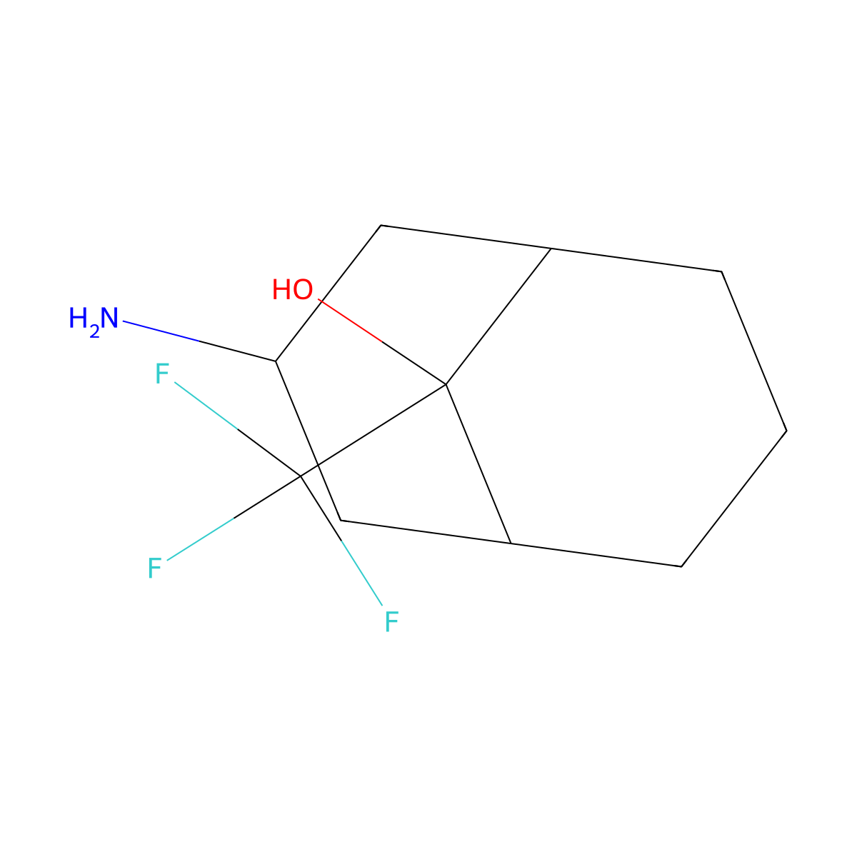 3-Amino-9-(trifluoromethyl)bicyclo[3.3.1]nonan-9-ol molecular structure, CAS 1251925-06-0