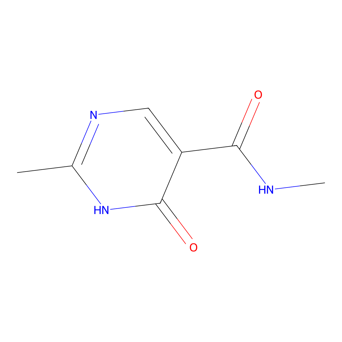 N,2-dimethyl-6-oxo-1,6-dihydropyrimidine-5-carboxamide molecular structure, CAS 1251925-07-1