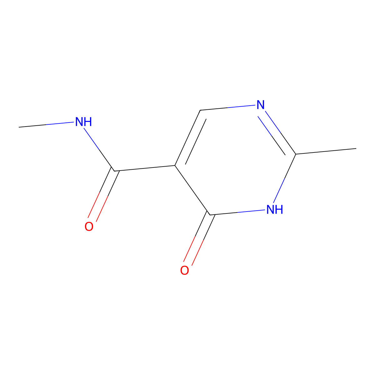 N,2-dimethyl-6-oxo-1,6-dihydropyrimidine-5-carboxamide molecular structure, CAS 1251925-07-1