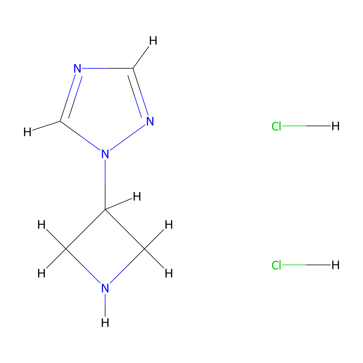 1-(azetidin-3-yl)-1H-1,2,4-triazole dihydrochloride molecular structure, CAS 1251925-09-3