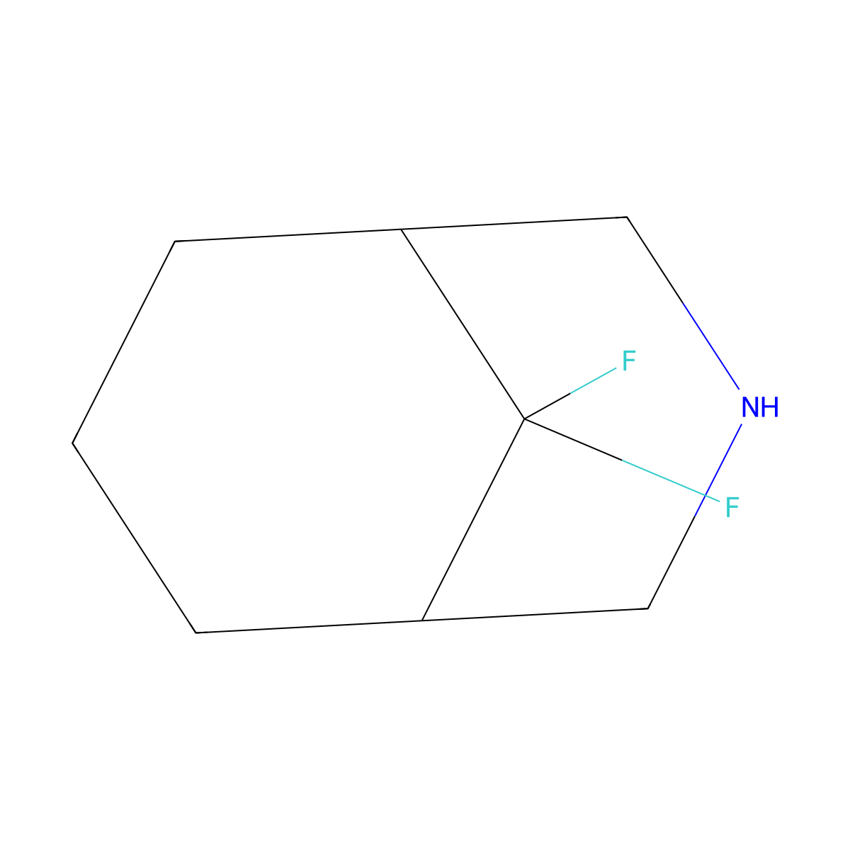 9,9-Difluoro-3-azabicyclo[3.3.1]nonane molecular structure, CAS 1251925-17-3