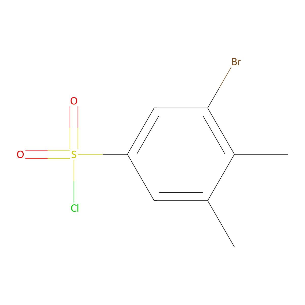 3-Bromo-4,5-dimethylbenzene-1-sulfonyl chloride molecular structure, CAS 1251925-22-0