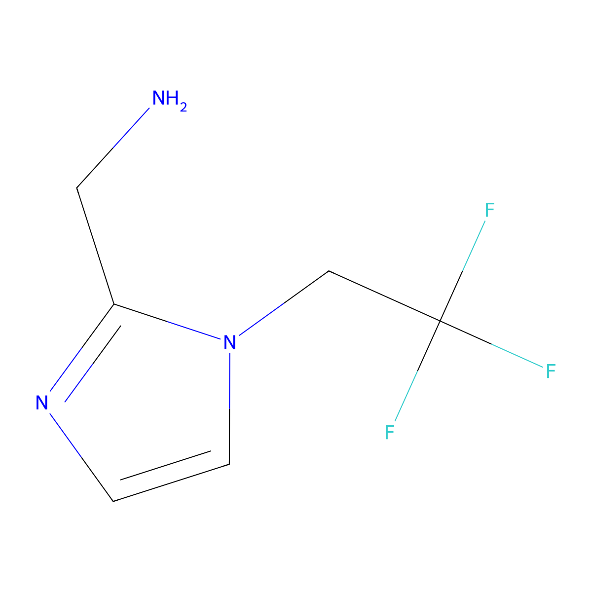 (1-(2,2,2-trifluoroethyl)-1H-imidazol-2-yl)methanamine molecular structure, CAS 1251925-35-5