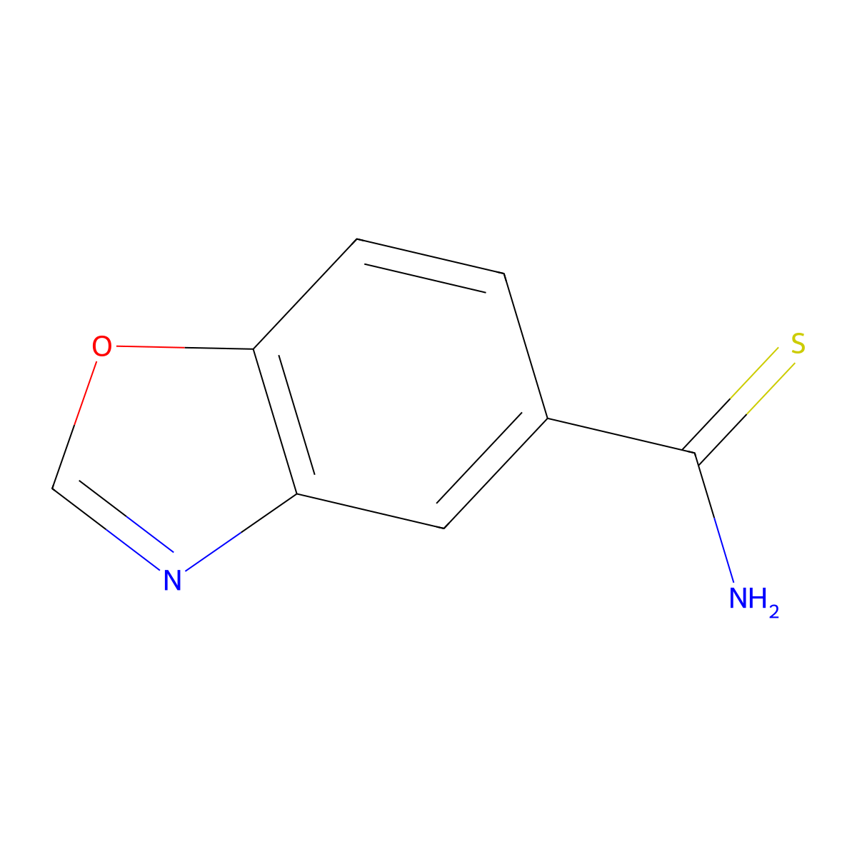 1,3-Benzoxazole-5-carbothioamide molecular structure, CAS 1251925-36-6