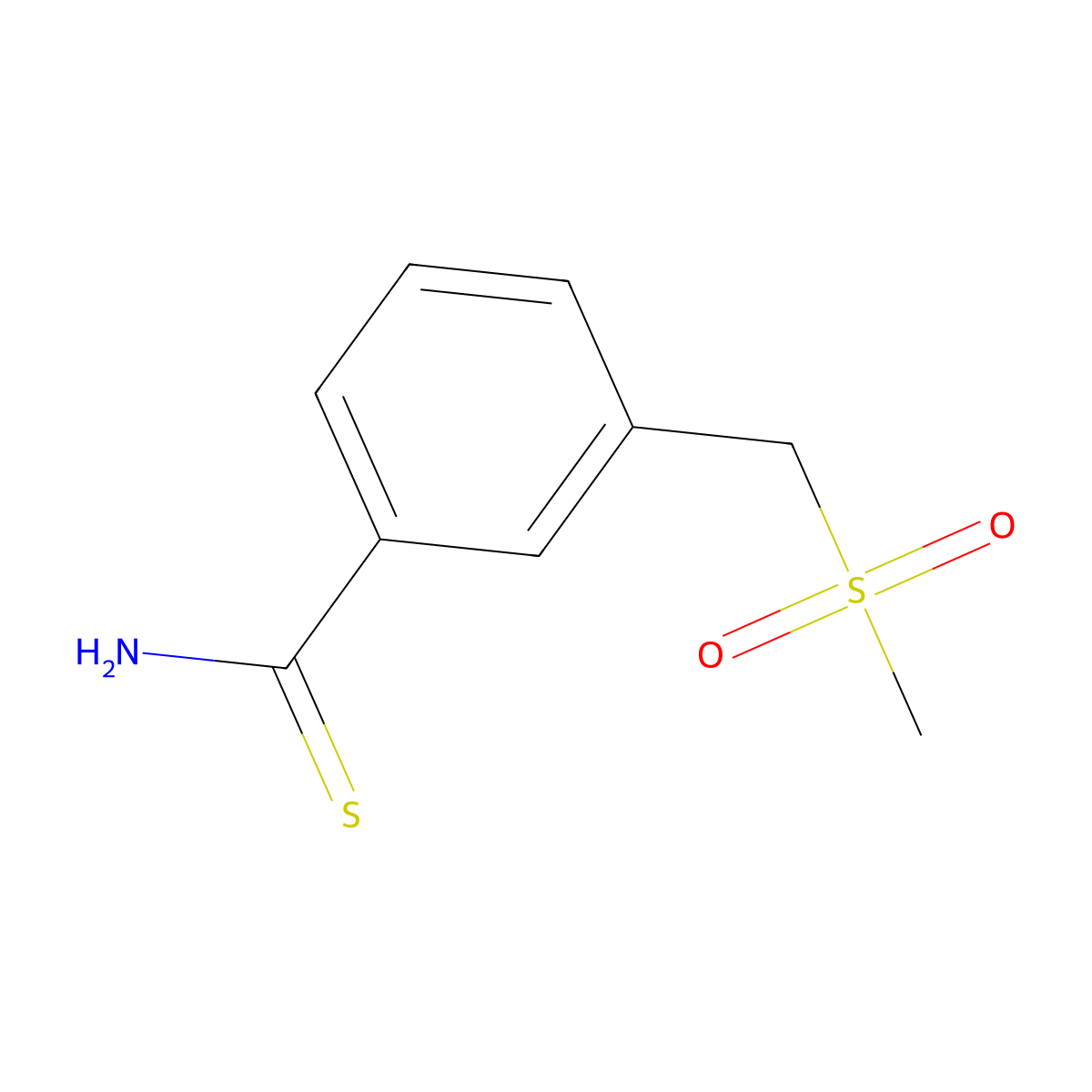 3-(Methanesulfonylmethyl)benzene-1-carbothioamide molecular structure, CAS 1251925-42-4