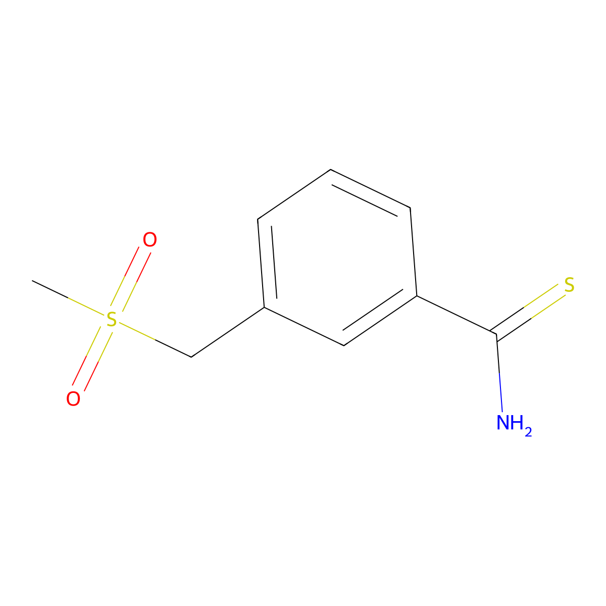 3-(Methanesulfonylmethyl)benzene-1-carbothioamide molecular structure, CAS 1251925-42-4
