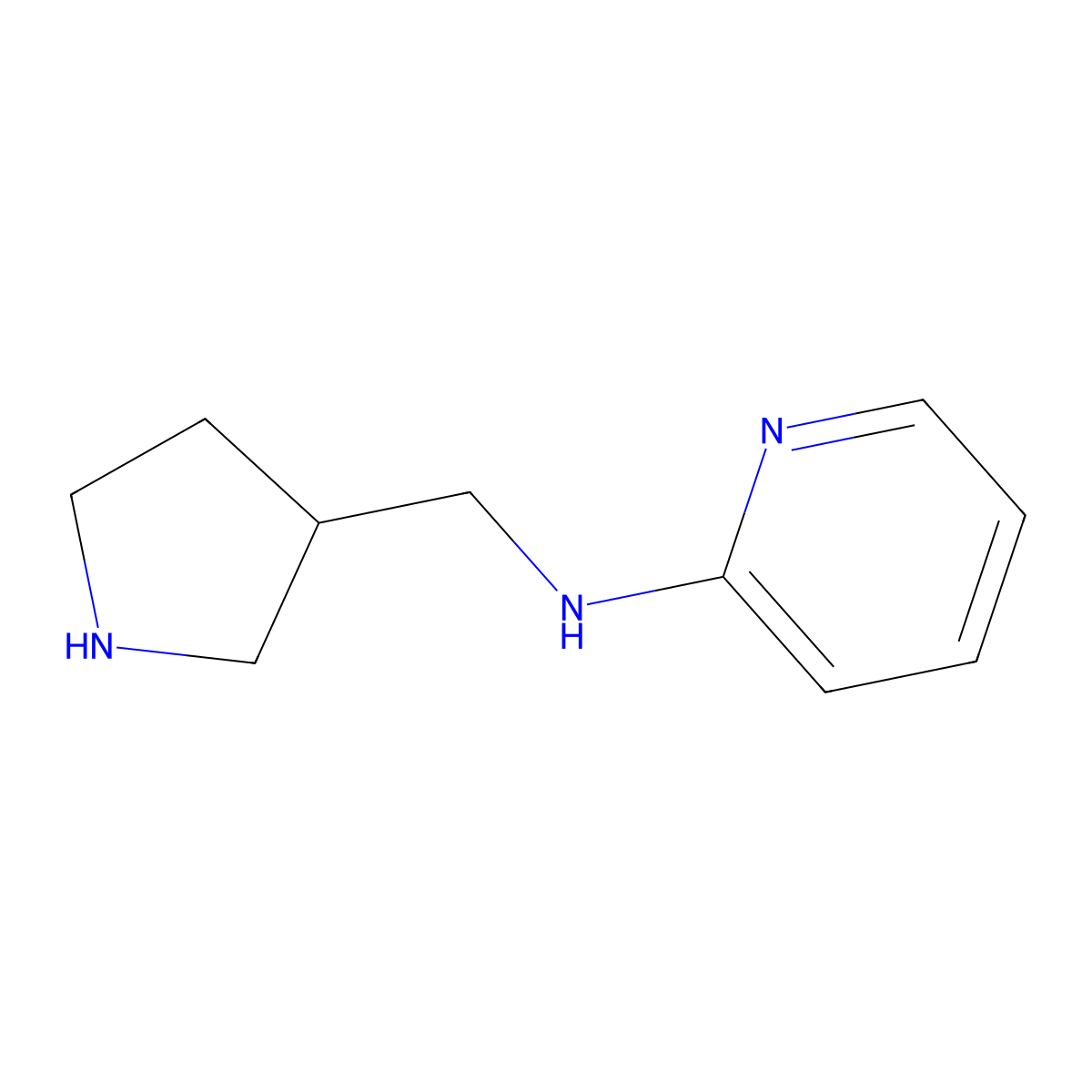 N-[(pyrrolidin-3-yl)methyl]pyridin-2-amine molecular structure, CAS 1251925-43-5