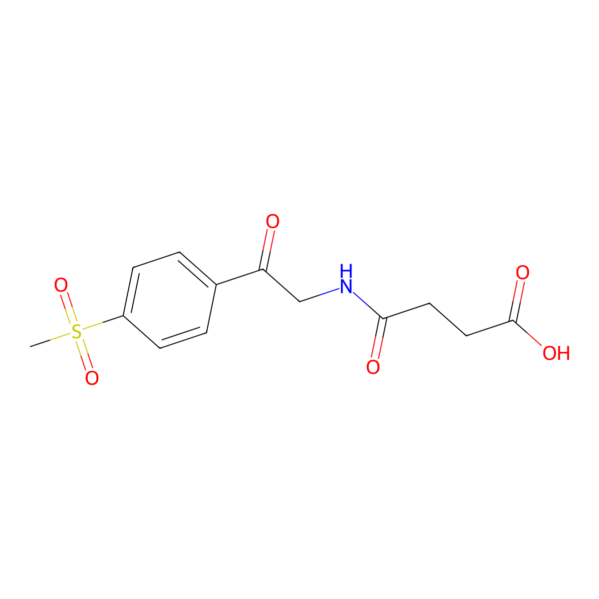 3-{[2-(4-Methanesulfonylphenyl)-2-oxoethyl]carbamoyl}propanoic acid molecular structure, CAS 1251925-44-6