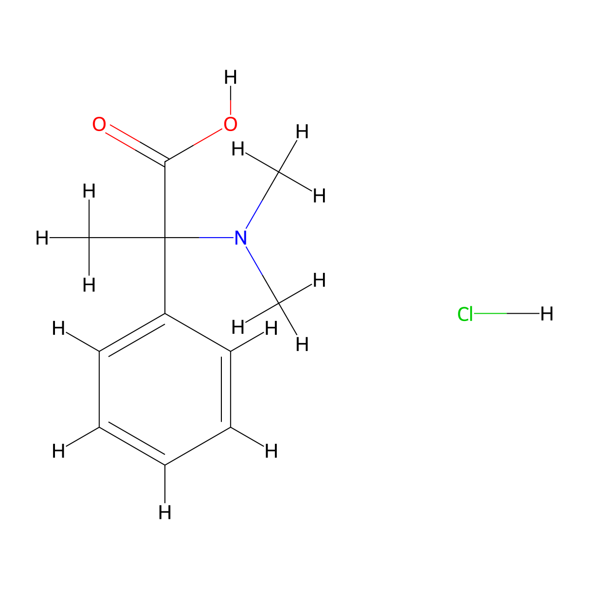 2-(Dimethylamino)-2-phenylpropanoic acid hydrochloride molecular structure, CAS 1251925-48-0