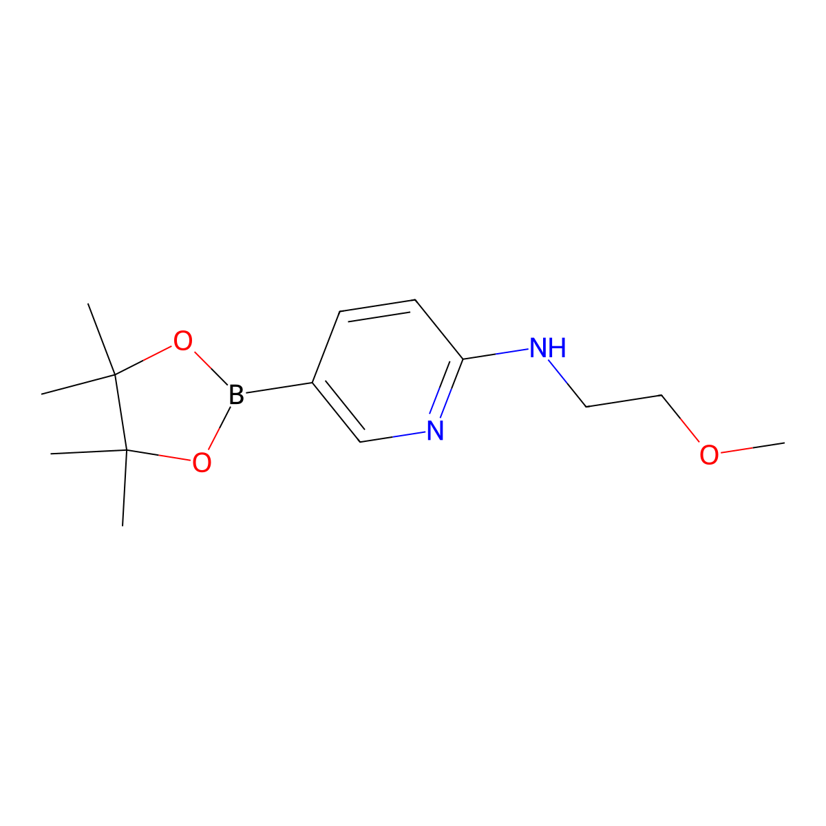 N-(2-Methoxyethyl)-5-(4,4,5,5-tetramethyl-1,3,2-dioxaborolan-2-YL)pyridin-2-amine molecular structure, CAS 1251949-08-2