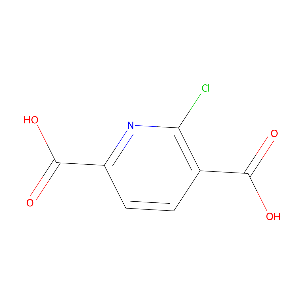 6-Chloropyridine-2,5-dicarboxylic acid molecular structure, CAS 1251953-02-2