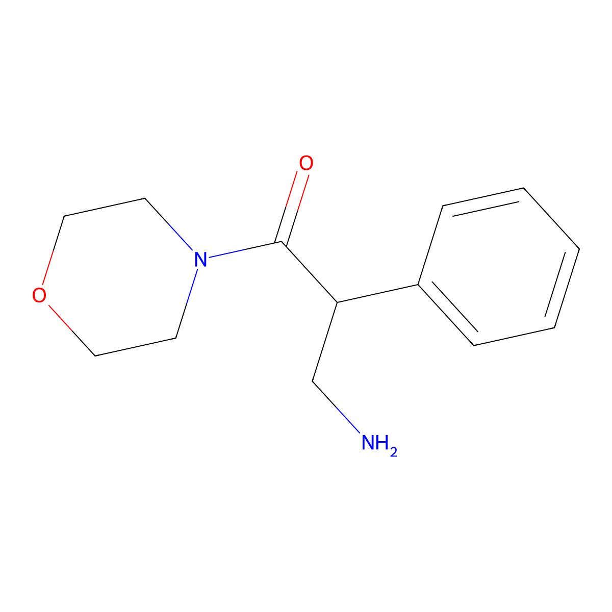3-Amino-1-(morpholin-4-yl)-2-phenylpropan-1-one molecular structure, CAS 1251999-15-1