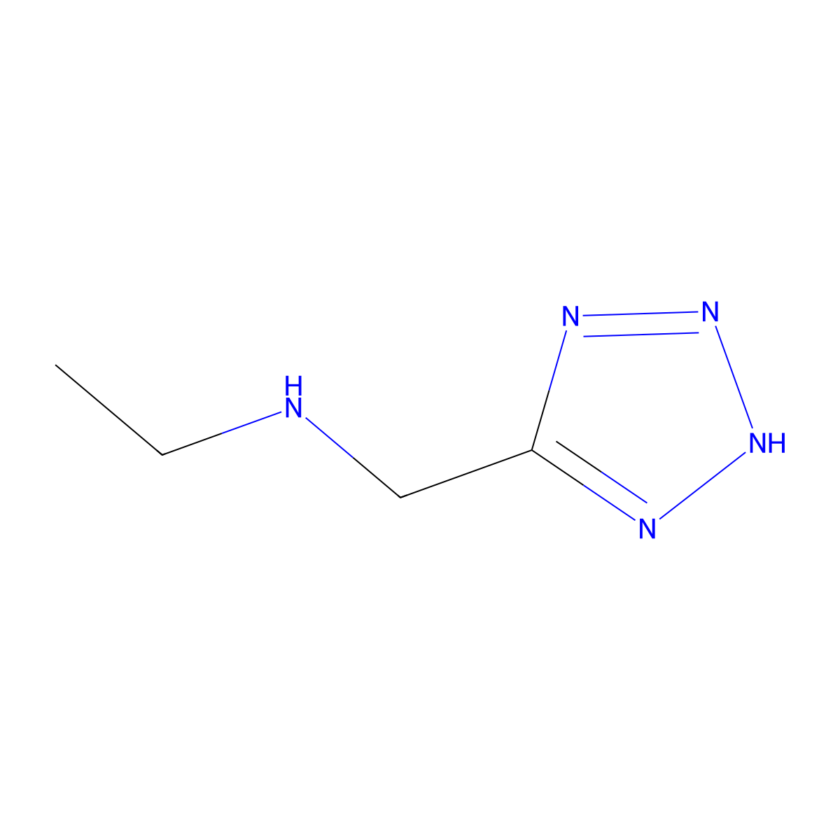 ethyl[(1H-1,2,3,4-tetrazol-5-yl)methyl]amine molecular structure, CAS 1251999-17-3