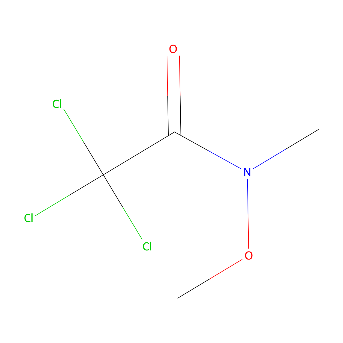 2,2,2-trichloro-N-methoxy-N-methylacetamide molecular structure, CAS 1252031-73-4