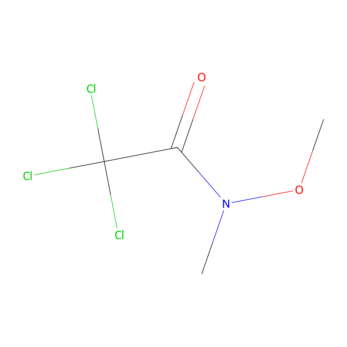 2,2,2-trichloro-N-methoxy-N-methylacetamide molecular structure, CAS 1252031-73-4