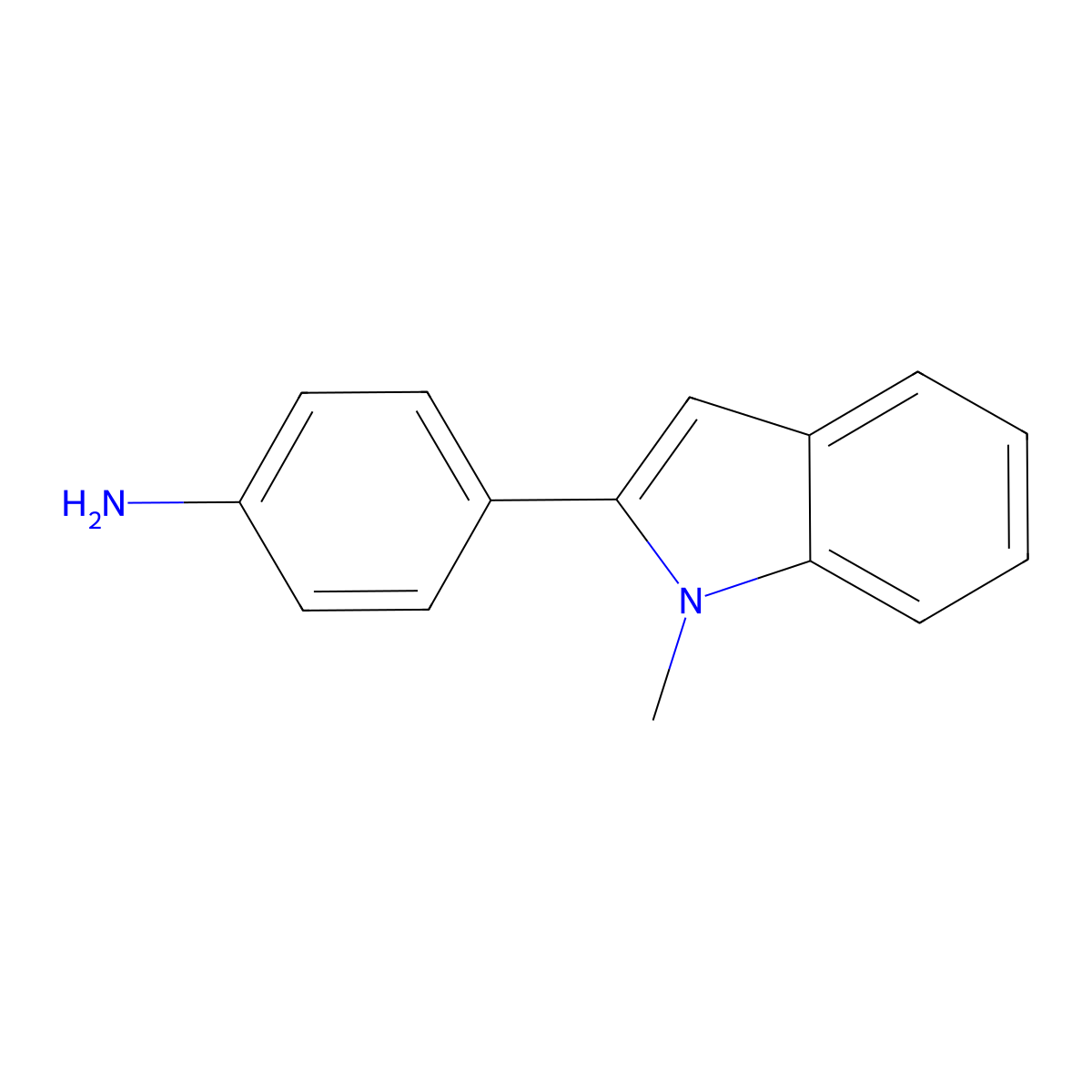 4-(1-Methyl-2-indolyl)aniline molecular structure, CAS 1252037-84-5