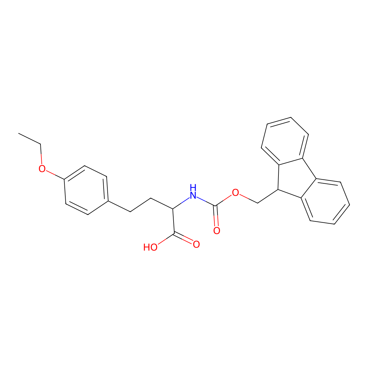 (S)-2-((((9H-Fluoren-9-yl)methoxy)carbonyl)amino)-4-(4-ethoxyphenyl)butanoic acid molecular structure, CAS 1252046-18-6
