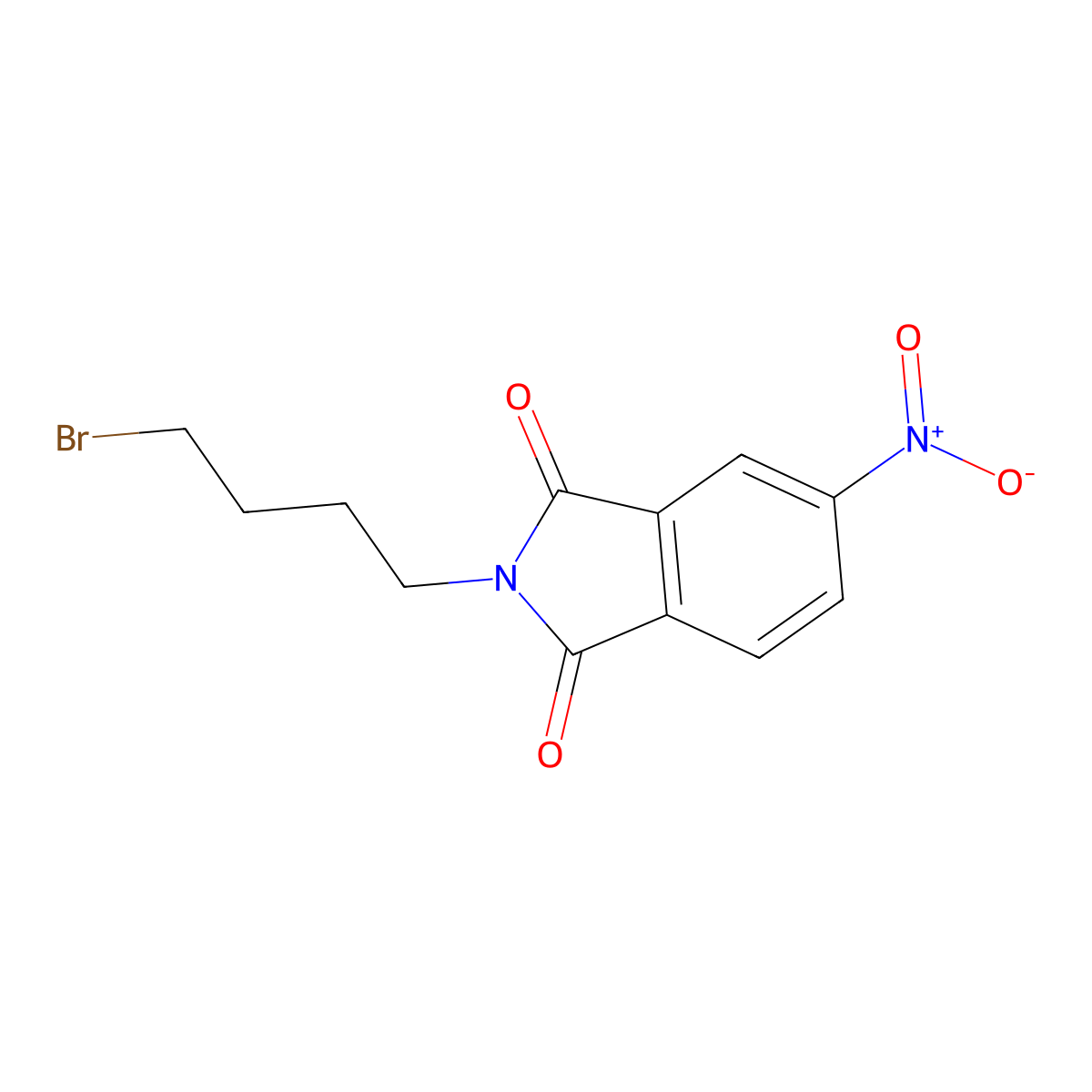 N-(4-Bromobut-1-yl)-4-nitrophthalimide molecular structure, CAS 125207-39-8