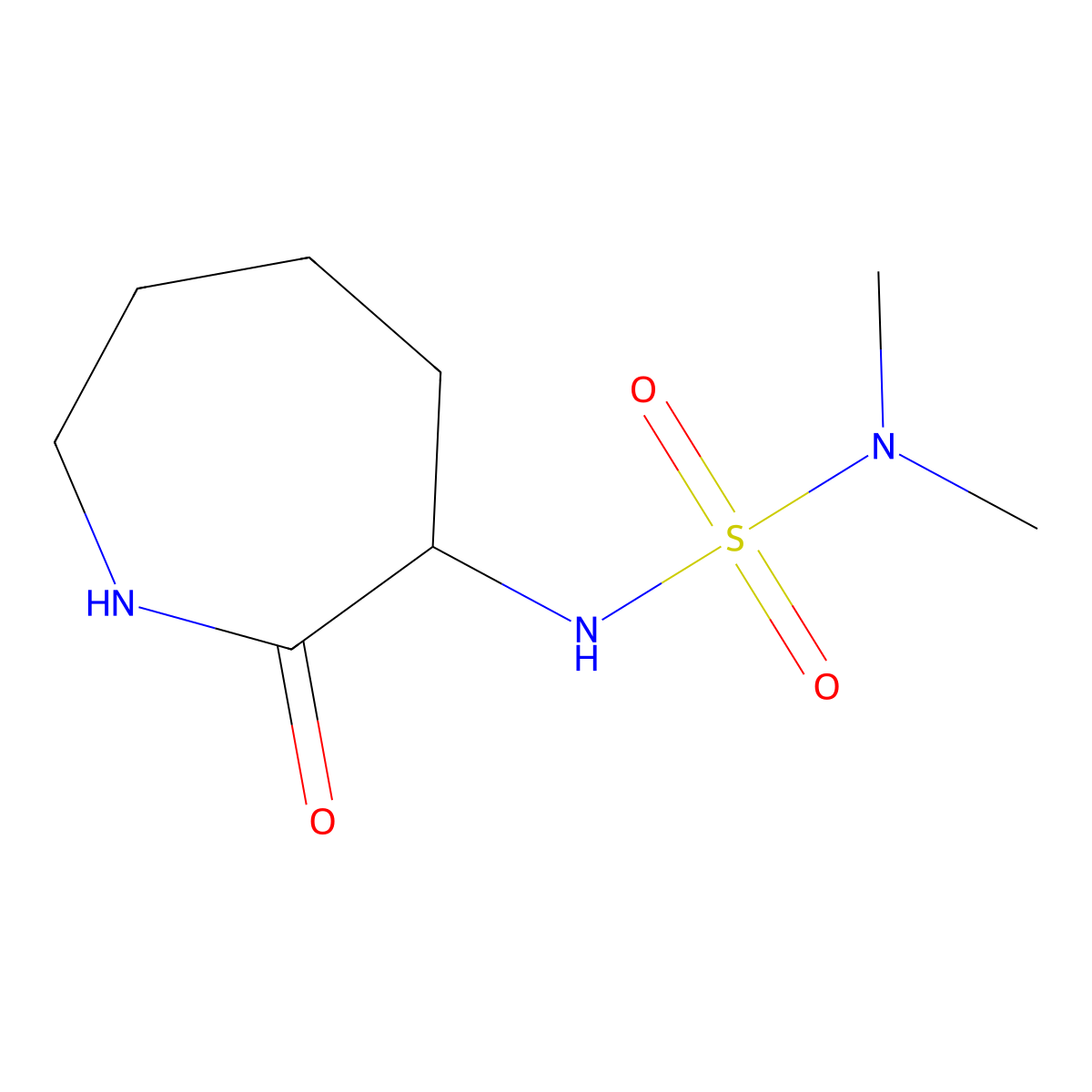 3-[(Dimethylsulfamoyl)amino]azepan-2-one molecular structure, CAS 1252108-98-7