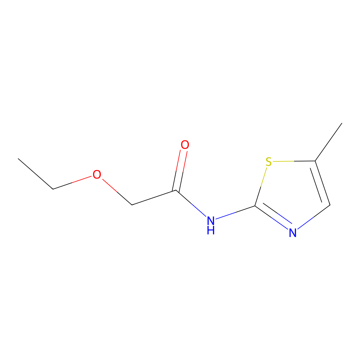 2-Ethoxy-N-(5-methylthiazol-2-yl)acetamide molecular structure, CAS 1252144-19-6