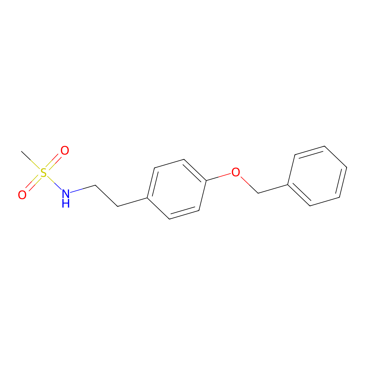 N-{2-[4-(benzyloxy)phenyl]ethyl}methanesulfonamide molecular structure, CAS 1252157-85-9