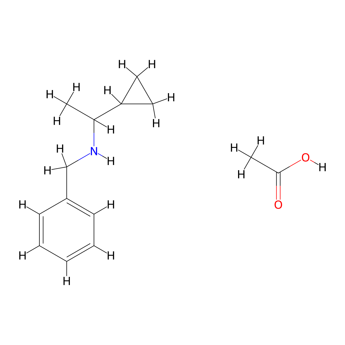 Acetic acid; benzyl(1-cyclopropylethyl)amine molecular structure, CAS 1252180-29-2
