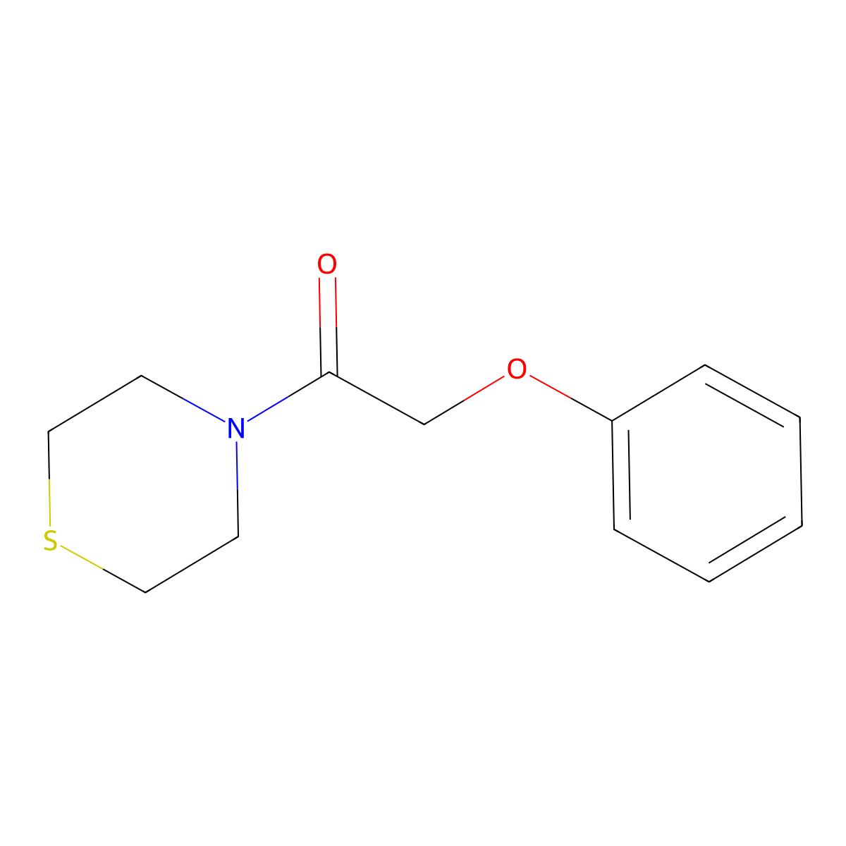 2-Phenoxy-1-(thiomorpholin-4-yl)ethan-1-one molecular structure, CAS 1252184-21-6