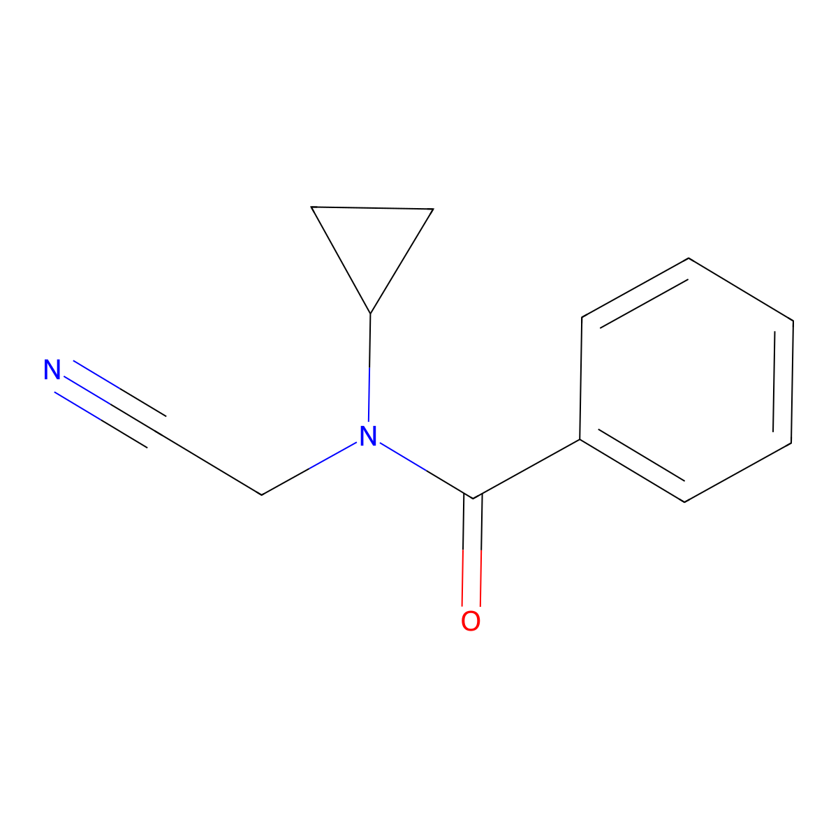 N-(cyanomethyl)-N-cyclopropylbenzamide molecular structure, CAS 1252203-40-9