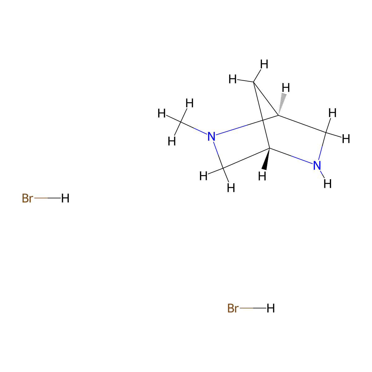 (1S)-2-methyl-2,5-diazobicyclo[2.2.1]heptane dihydrobromide molecular structure, CAS 125224-62-6