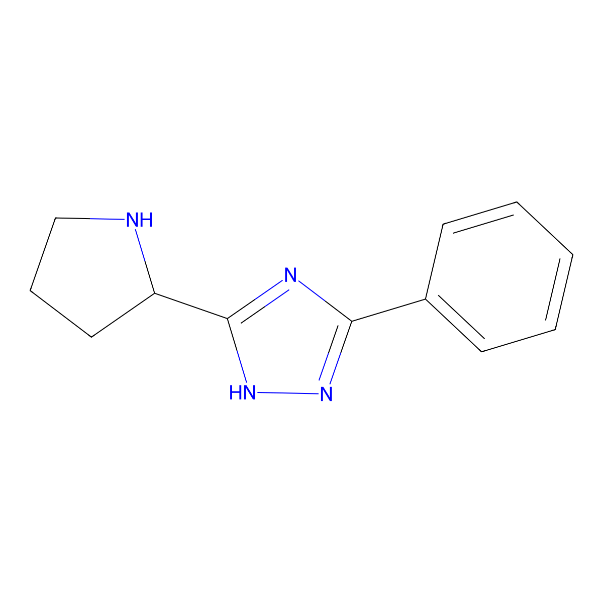 3-Phenyl-5-(pyrrolidin-2-YL)-4H-1,2,4-triazole molecular structure, CAS 1252259-39-4