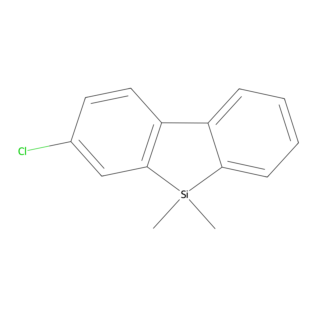 3-Chloro-5,5-dimethyl-5H-dibenzo[b,d]silole molecular structure, CAS 1252259-63-4