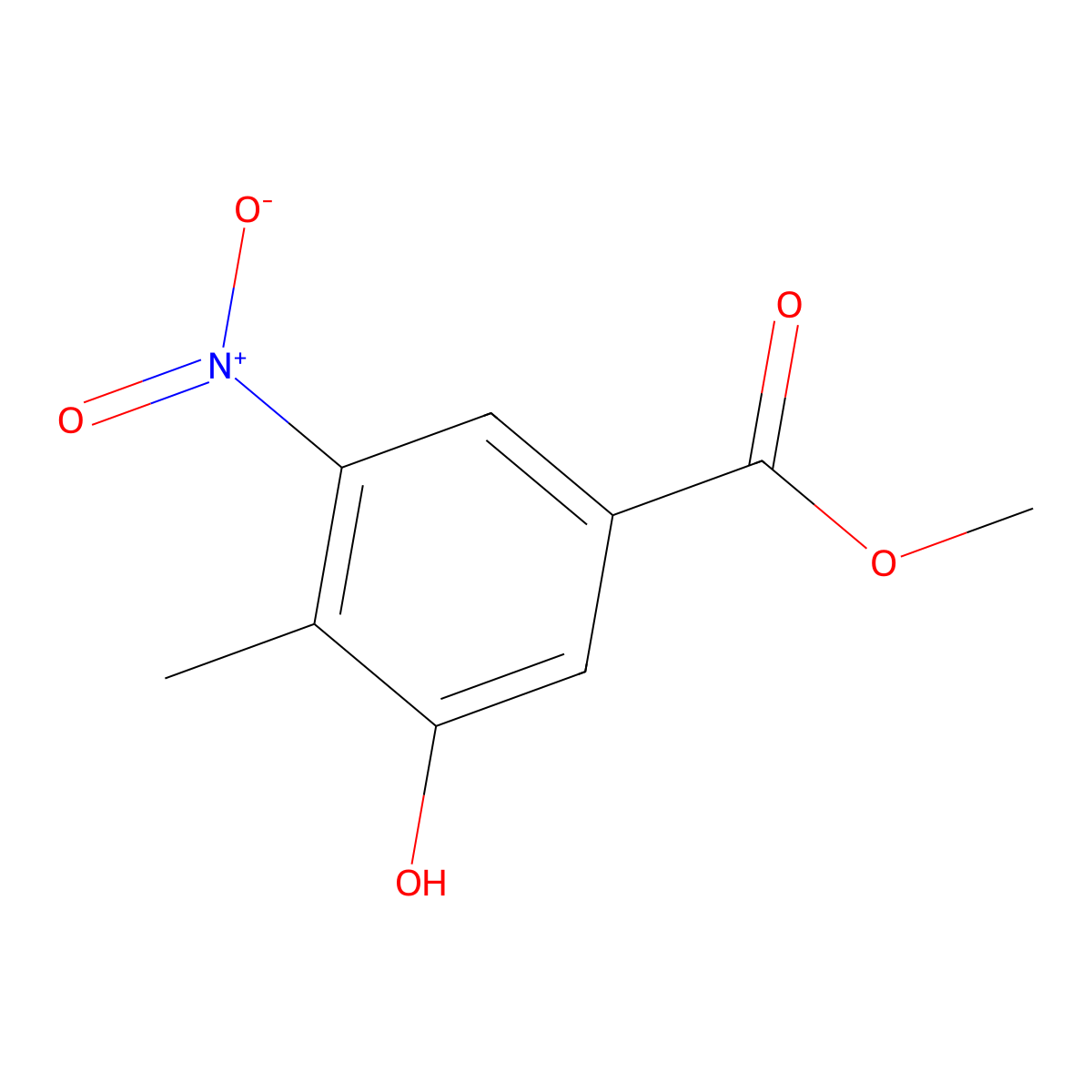 Methyl 3-hydroxy-4-methyl-5-nitrobenzoate molecular structure, CAS 125229-13-2