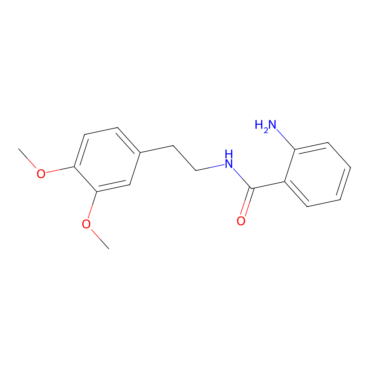 2-amino-N-[2-(3,4-dimethoxyphenyl)ethyl]benzamide molecular structure, CAS 125232-06-6