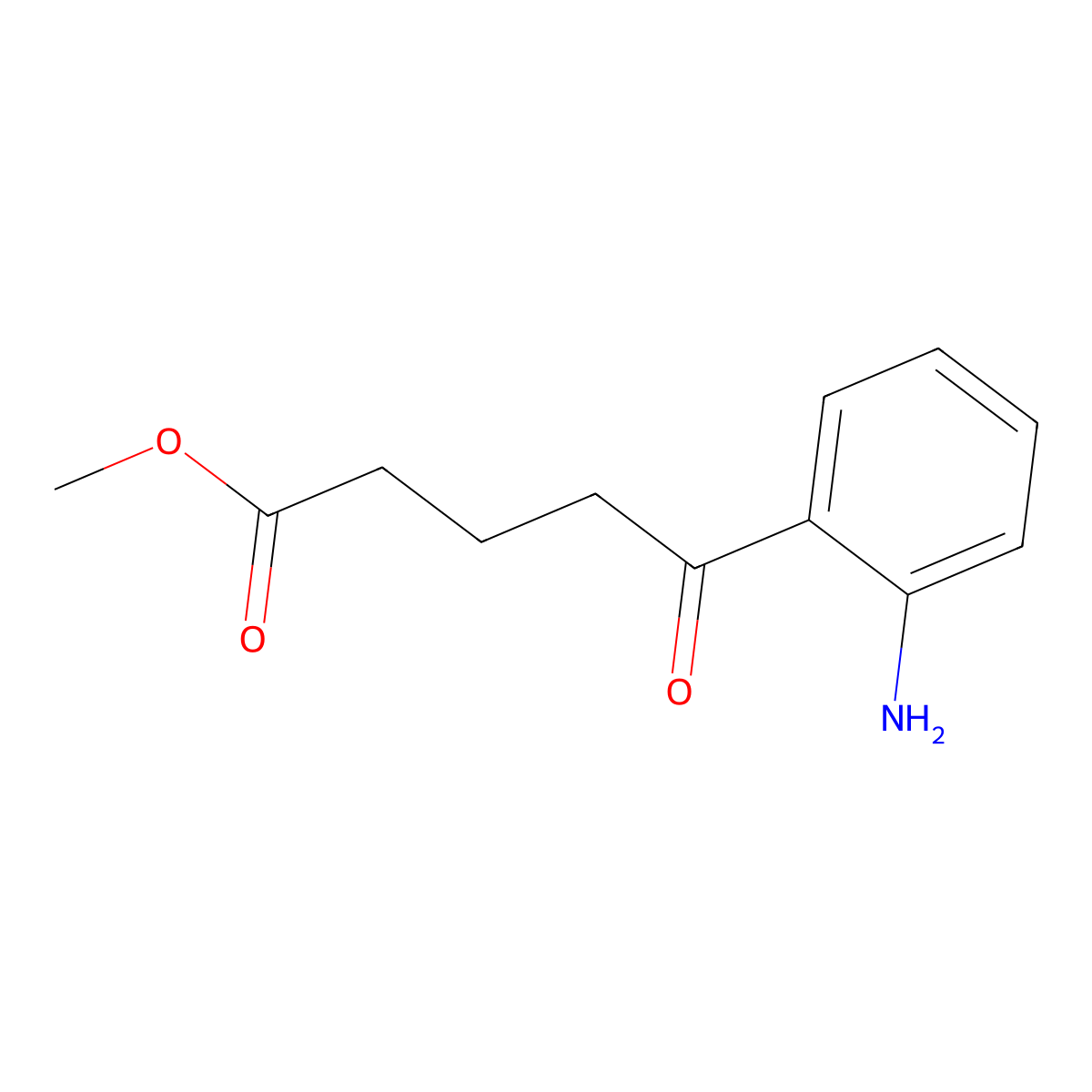 Methyl 5-(2-aminophenyl)-5-oxopentanoate molecular structure, CAS 125232-45-3