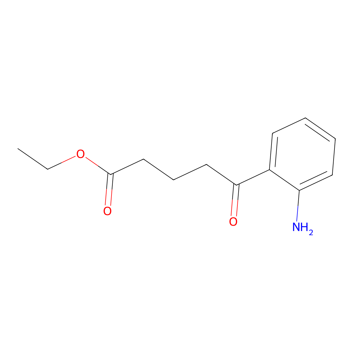 Ethyl 5-(2-aminophenyl)-5-oxopentanoate molecular structure, CAS 125232-46-4