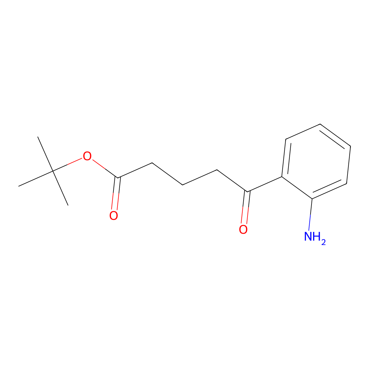 Tert-butyl 5-(2-aminophenyl)-5-oxopentanoate molecular structure, CAS 125232-47-5