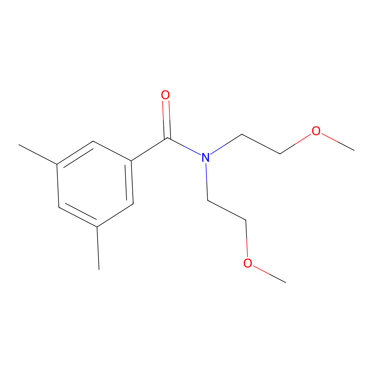 N,N-bis(2-methoxyethyl)-3,5-dimethylbenzamide molecular structure, CAS 1252353-44-8