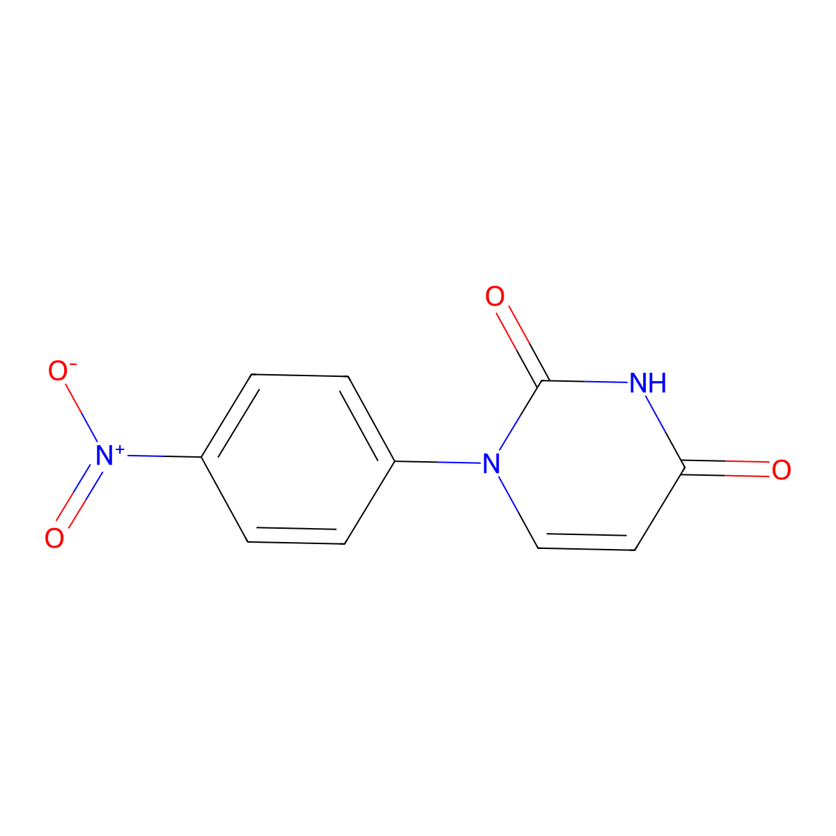 1-(4-Nitrophenyl)pyrimidine-2,4-dione molecular structure, CAS 125236-31-9