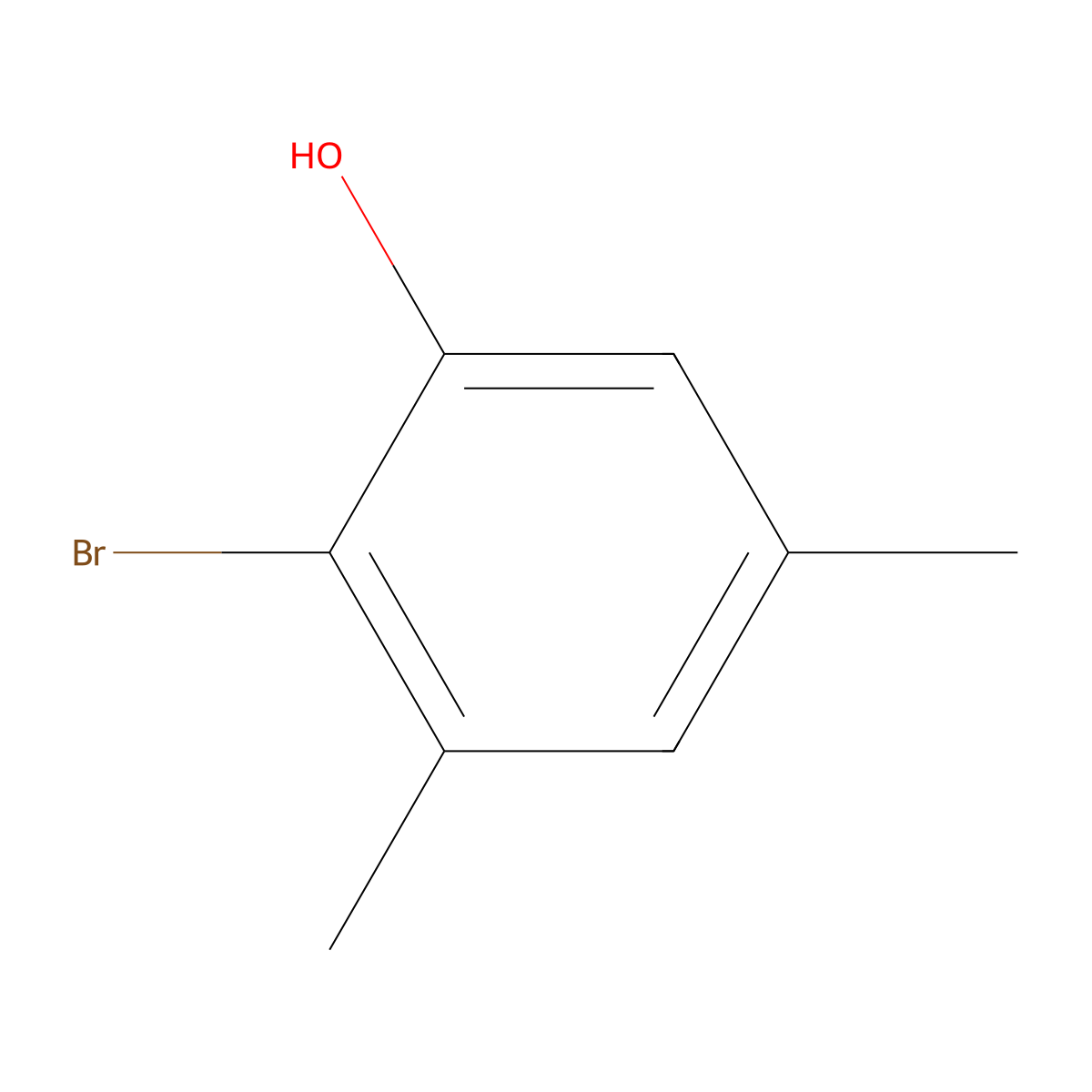 2-Bromo-3,5-dimethylphenol molecular structure, CAS 125237-08-3