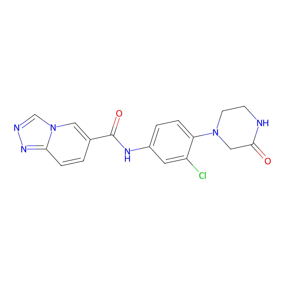 N-[3-chloro-4-(3-oxopiperazin-1-yl)phenyl]-[1,2,4]triazolo[4,3-a]pyridine-6-carboxamide molecular structure, CAS 1252373-92-4