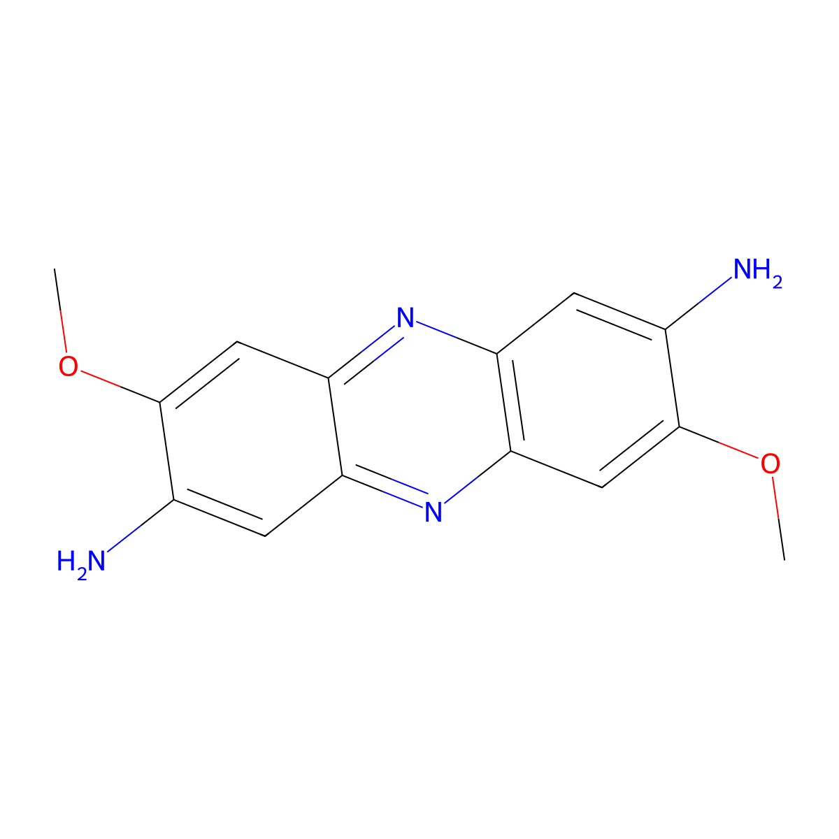 2,7-Diamino-3,8-dimethoxyphenazine molecular structure, CAS 125239-64-7