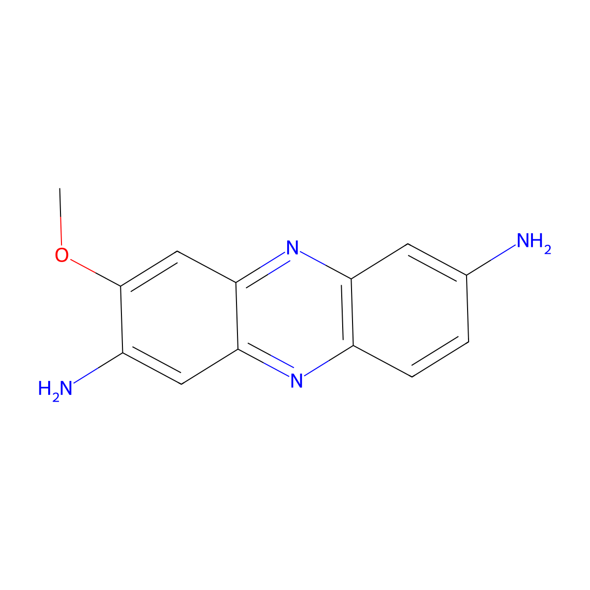 2,7-Diamino-3-methoxyphenazine molecular structure, CAS 125239-65-8